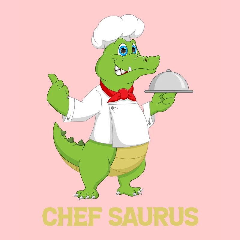 Chef Saurus Kitchen Cook Dinosaur Lover Restaurant