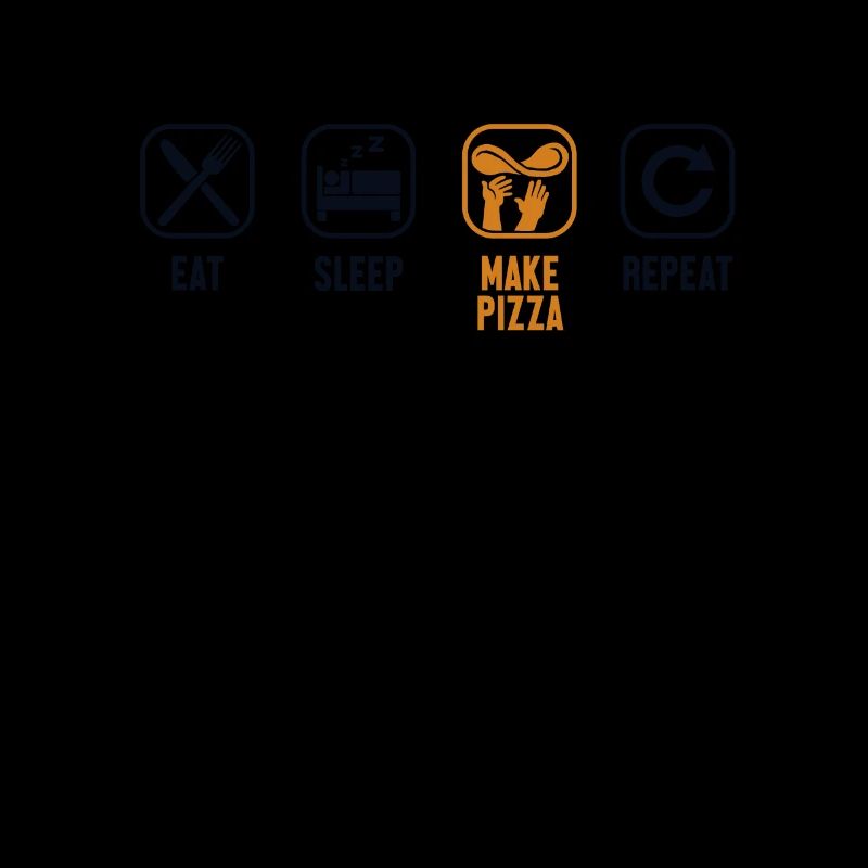 Manger dormir Faire de la pizza Répéter Pizza Plateau à pizza
