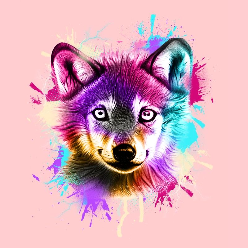 Petit Loup Coloré