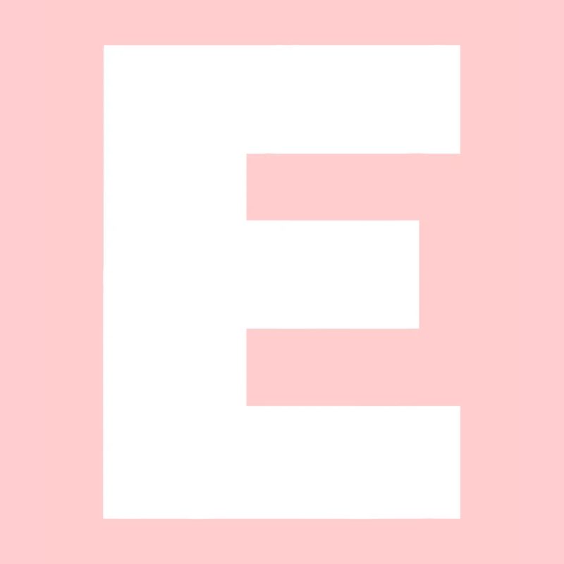 Letter E Capital Alphabet Monogram Initial