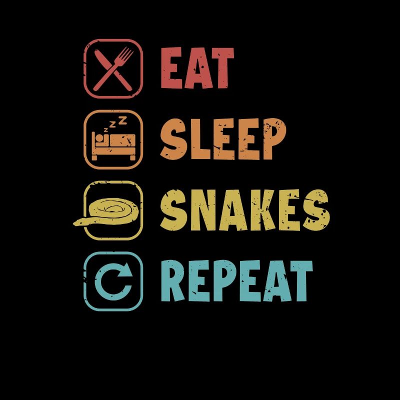 Eat Sleep Snakes Repeat Schlange Python Banana