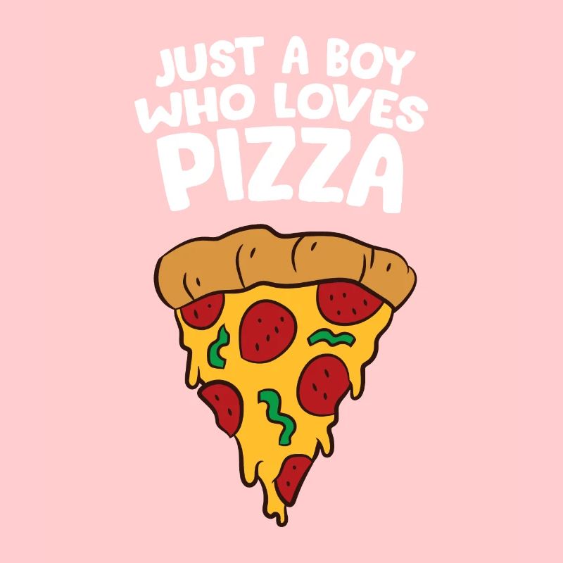 Nur ein Junge, der Pizza liebt