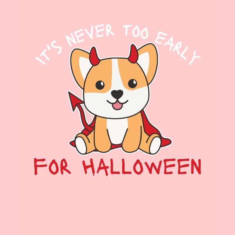 Corgi it's never too early for Halloween devils