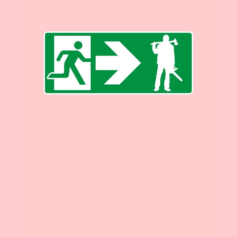 Emergency exit lumberjack woodsman