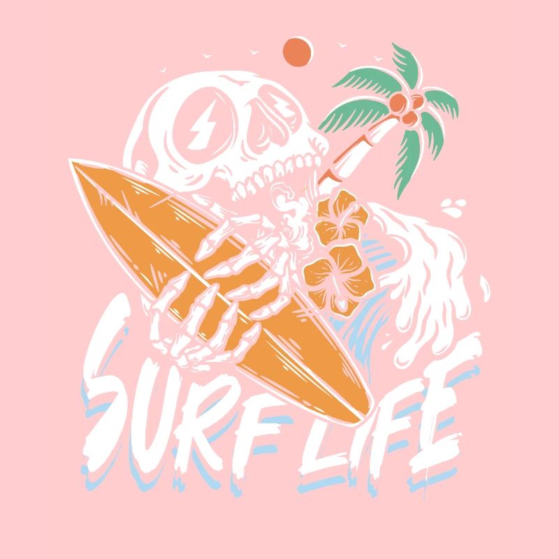 Surf life | sun & chill beach skull