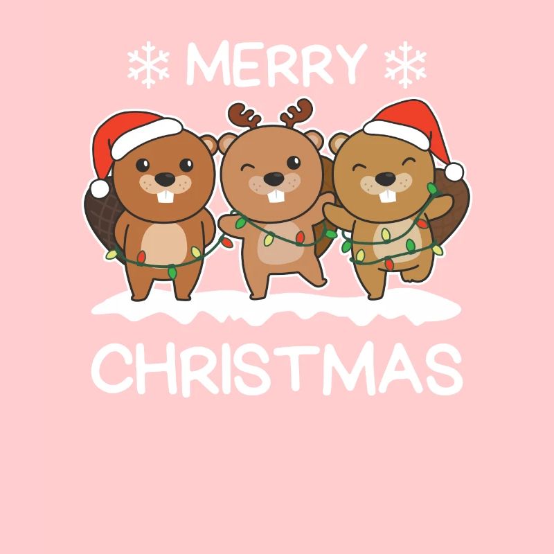 Joyeux Noël Castor Réveillon de Noël Castors