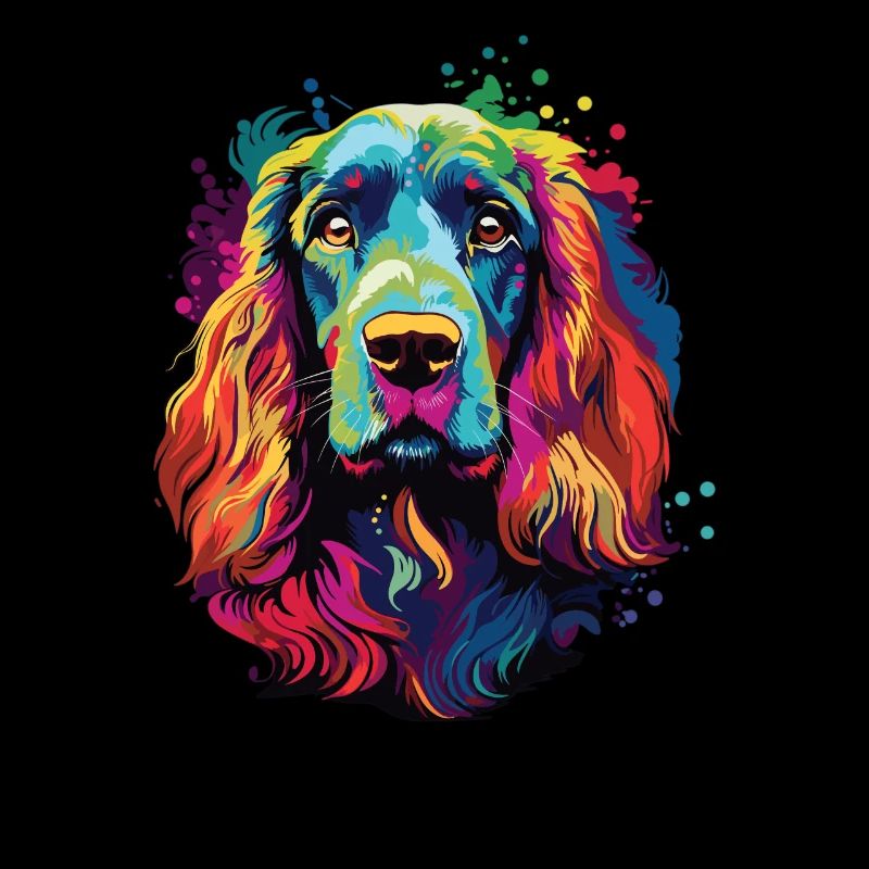 Wasserfarben Farbenfroher Cocker Spaniel
