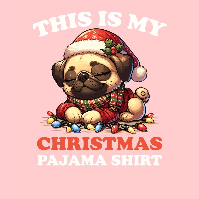 Mops Weihnachts Schlafanzug Hunde