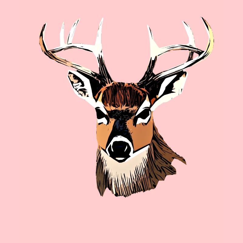 Rothirsch Geweih mit Hirschgeweih