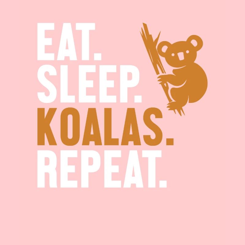 Manger Dormir Koalas Répéter Koalabear Eucalyptus