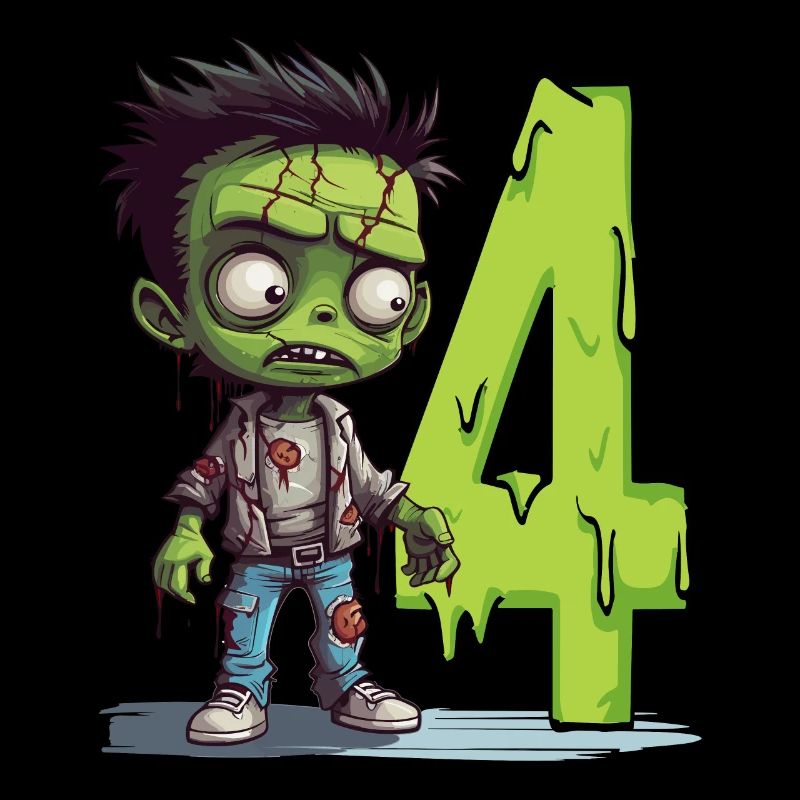 Zombie effrayant – Quatre ans