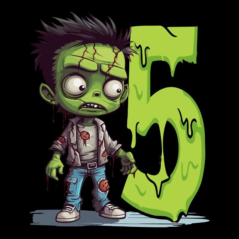 Zombie effrayant – Cinq ans