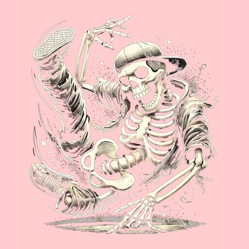Danseuse squelette dans le style d’Halloween