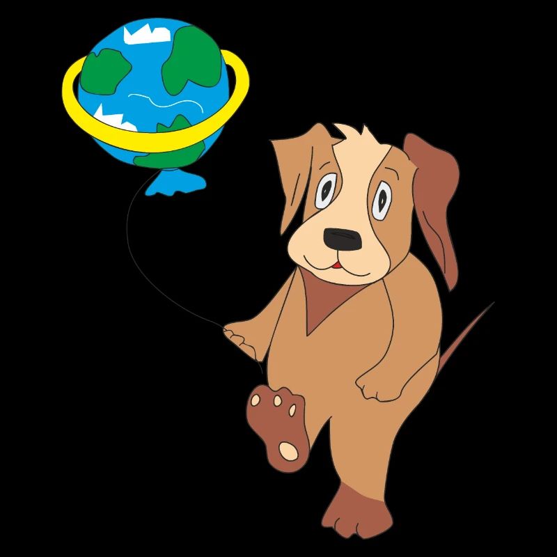 Chien avec ballon