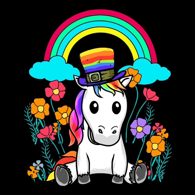Regenbogen Einhorn Einhörner LGBT Pferd Pferde