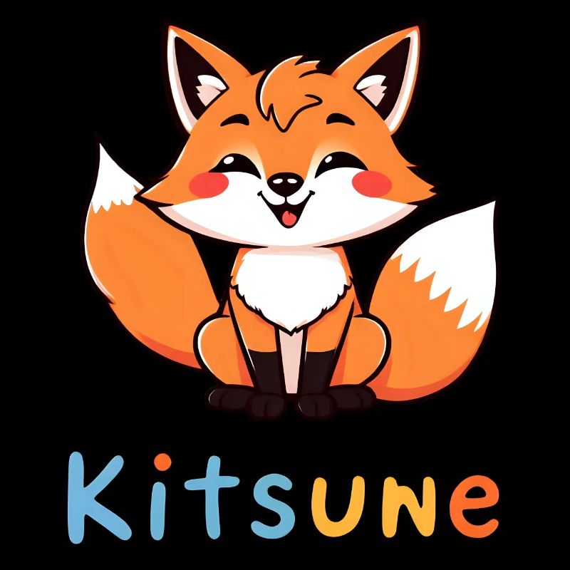 Vibrant Orange Fox with White Tail