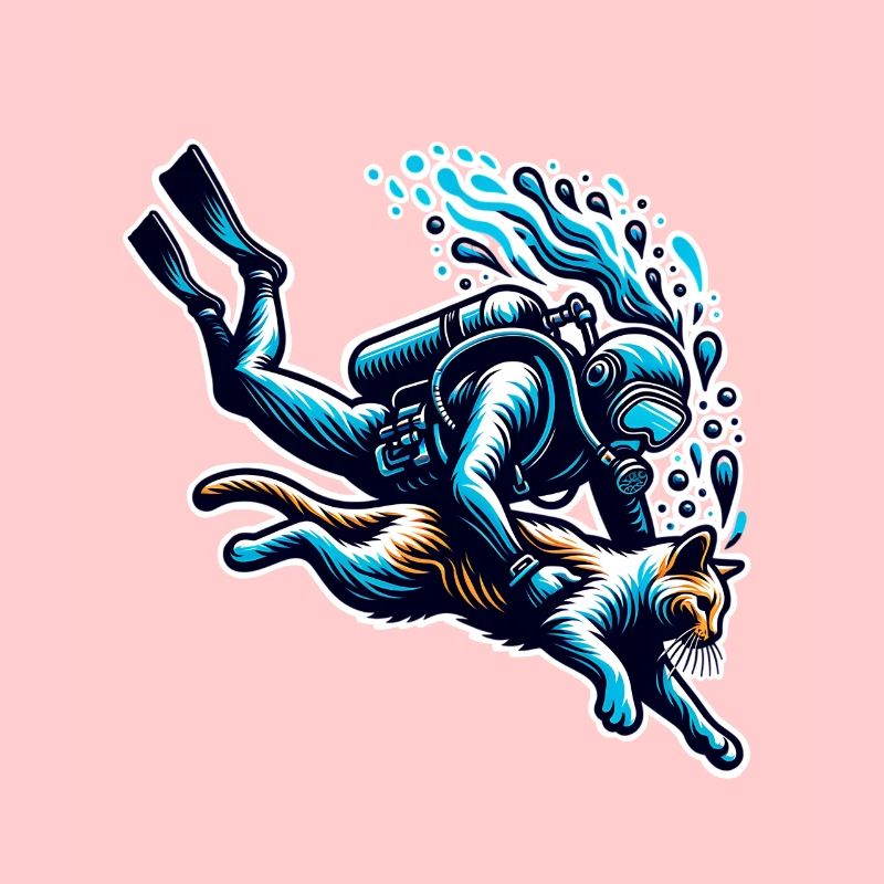 Plongée Plongeur Chat