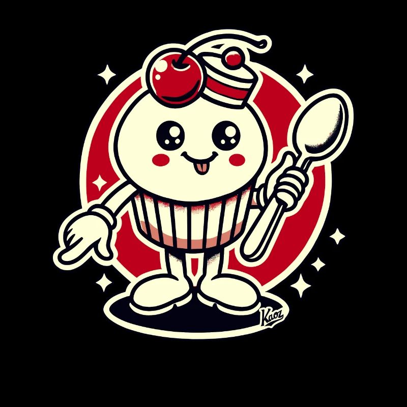 Cupcake-Kirsch-Löffel-Typ