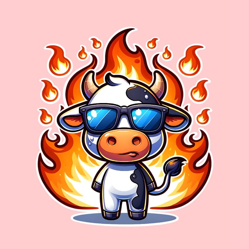 Flammes du feu de vache