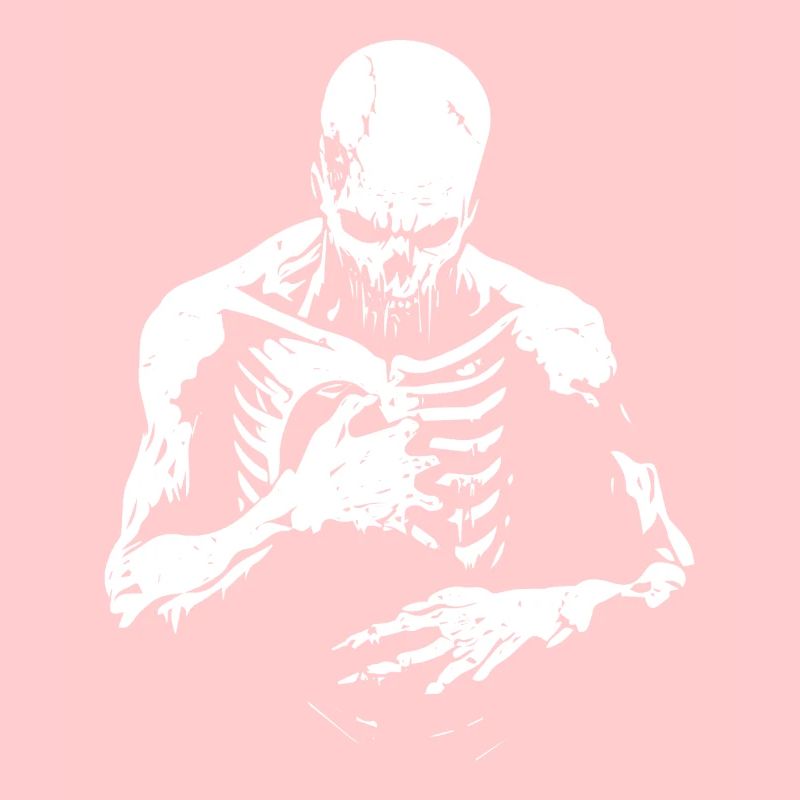 Zerfallender Zombie greift in Brustkorb