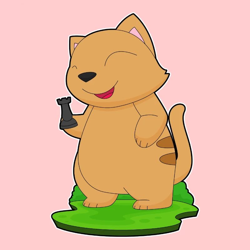 Katze Schachfigur Turm Schach