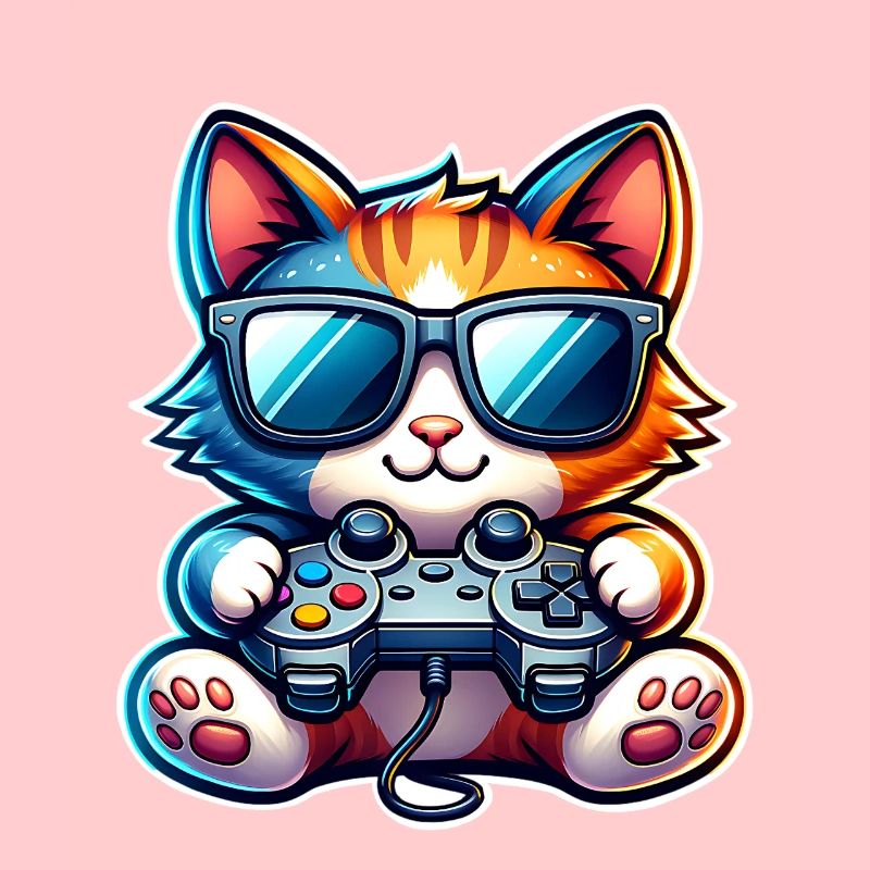 Cat Gaming Gamer