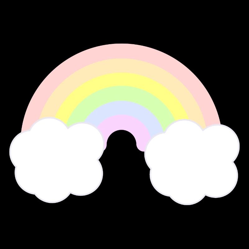 Arc-en-ciel pastel mignon