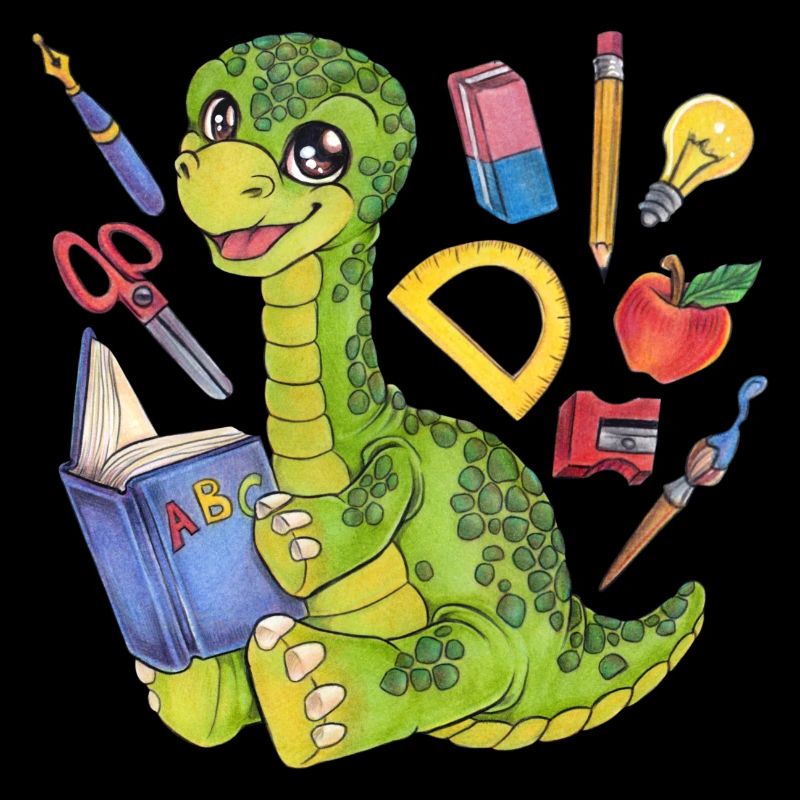 Dinosaurier Dino Langhals Saurier mit Zuckertüte