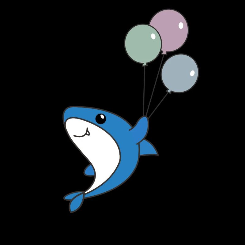 requin poisson vole avec des ballons doux animaux requins