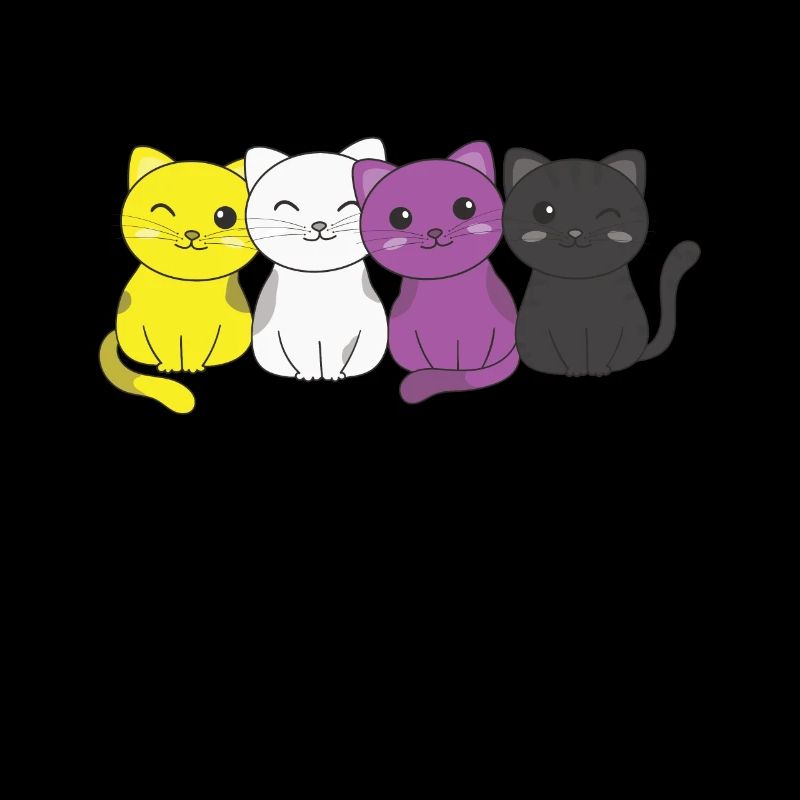 Nonbinary Flag Non Binary Pride LGBTQ süße Katze