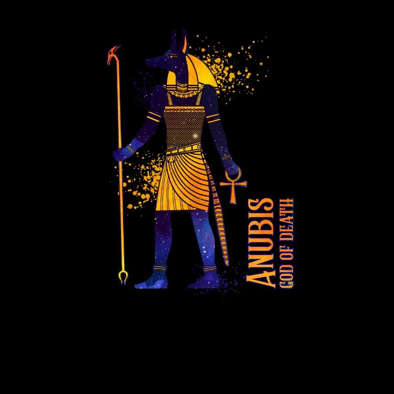 Dessin coloré du dieu égyptien Anubis