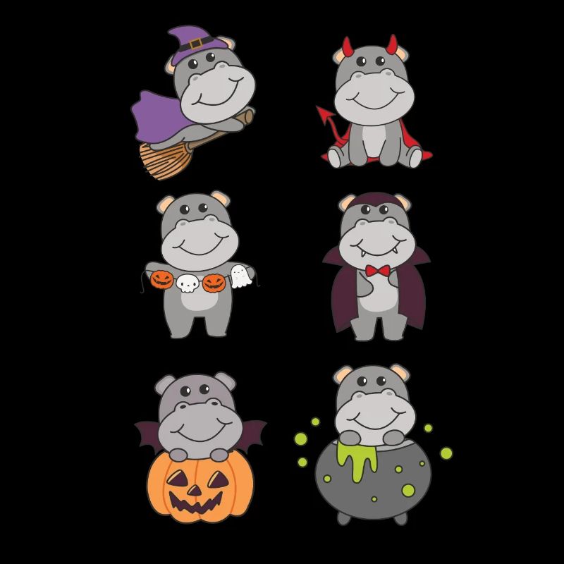 Hippo Halloween Devil Pumpkin Vampire Costume