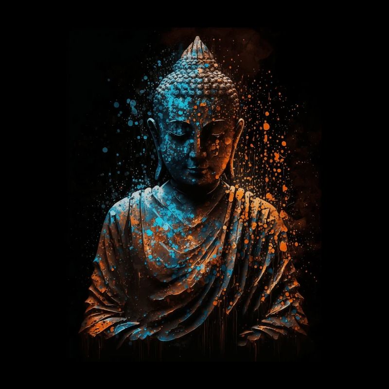 Friedliche abstrakte Buddha-Statue