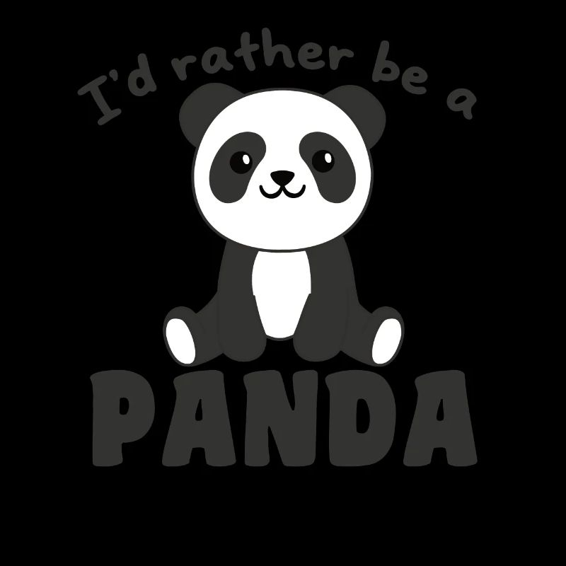 Je préfère être un panda - panda mignon