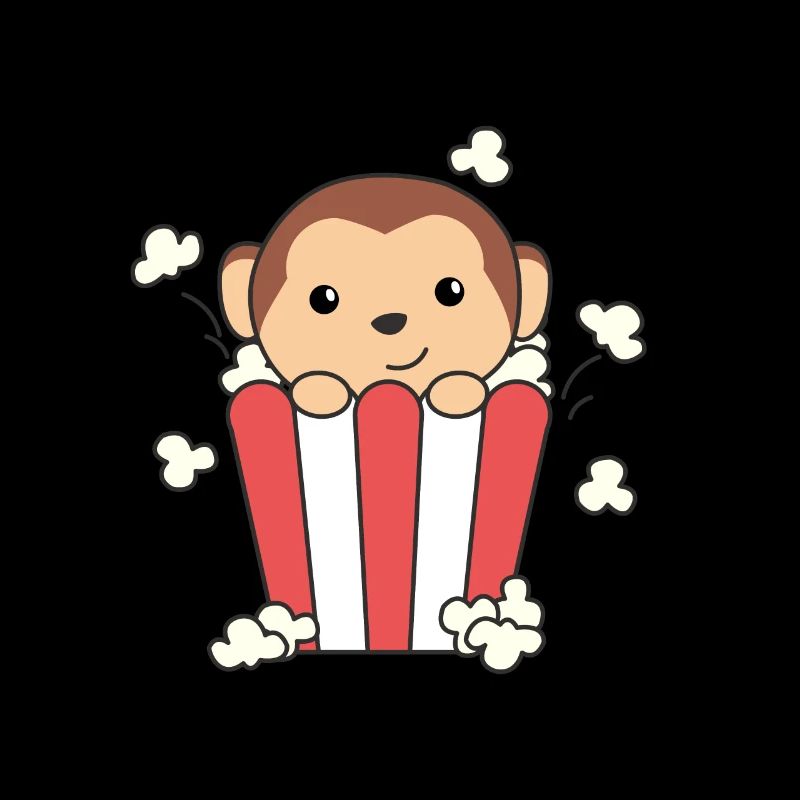 Monkey Popcorn Time animaux drôles dans la restauration rapide