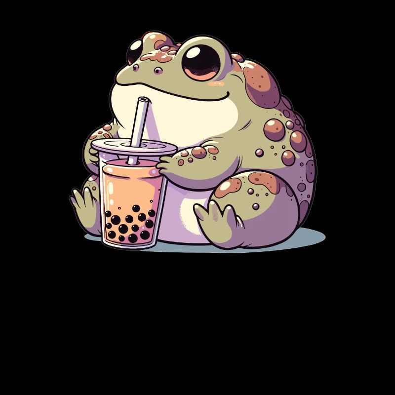 Crapauds kawaii Bubble Tea Boba Crapaud