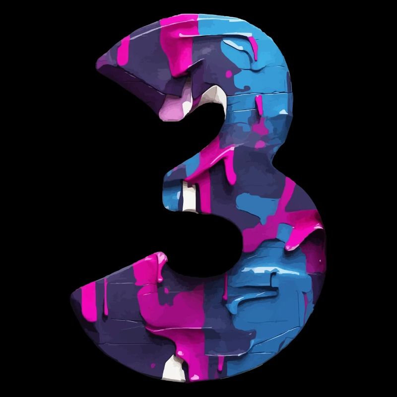 NUMMER 3 NR. 3 COOL 3. GEBURTSTAG