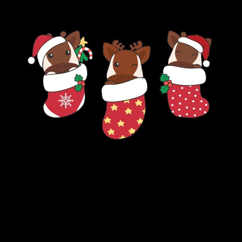 Okapi mignon en chaussette de Noël pour okapi de Noël