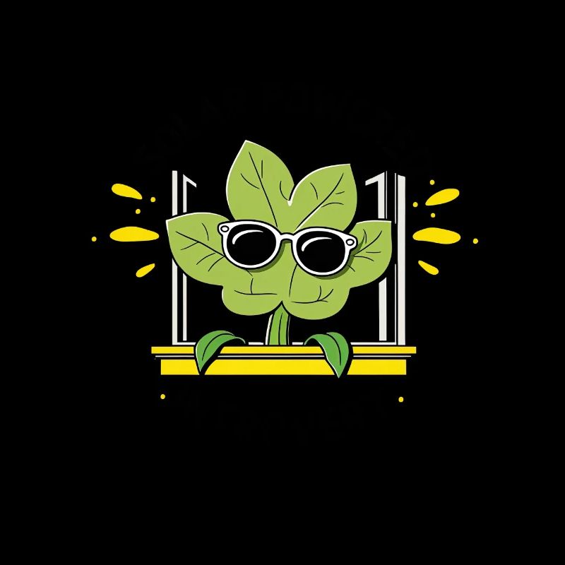 Introverti à énergie solaire – Blague sur les plantes