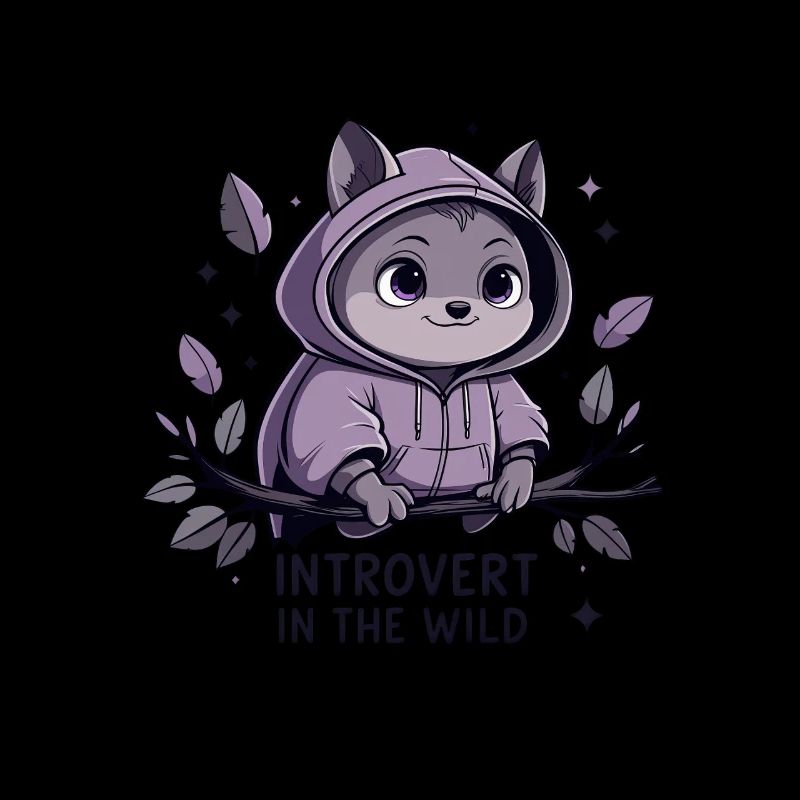 Introverti à l’extérieur – animal en sweat à capuche