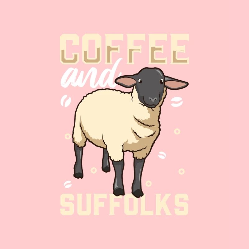 Café et moutons du Suffolk