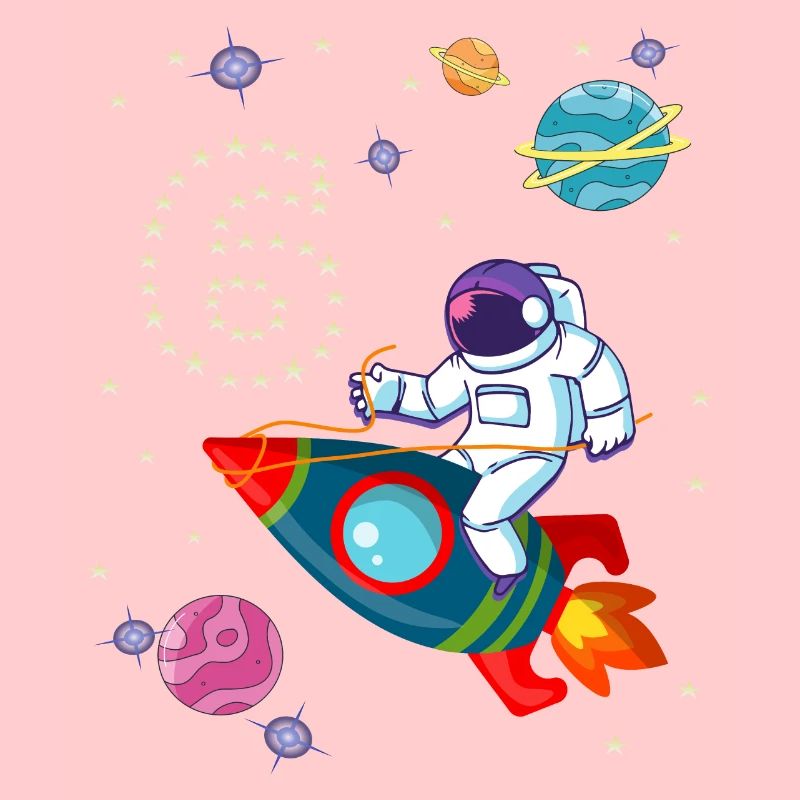 Rocket Astronaut 6 Year 6th Birthday Space