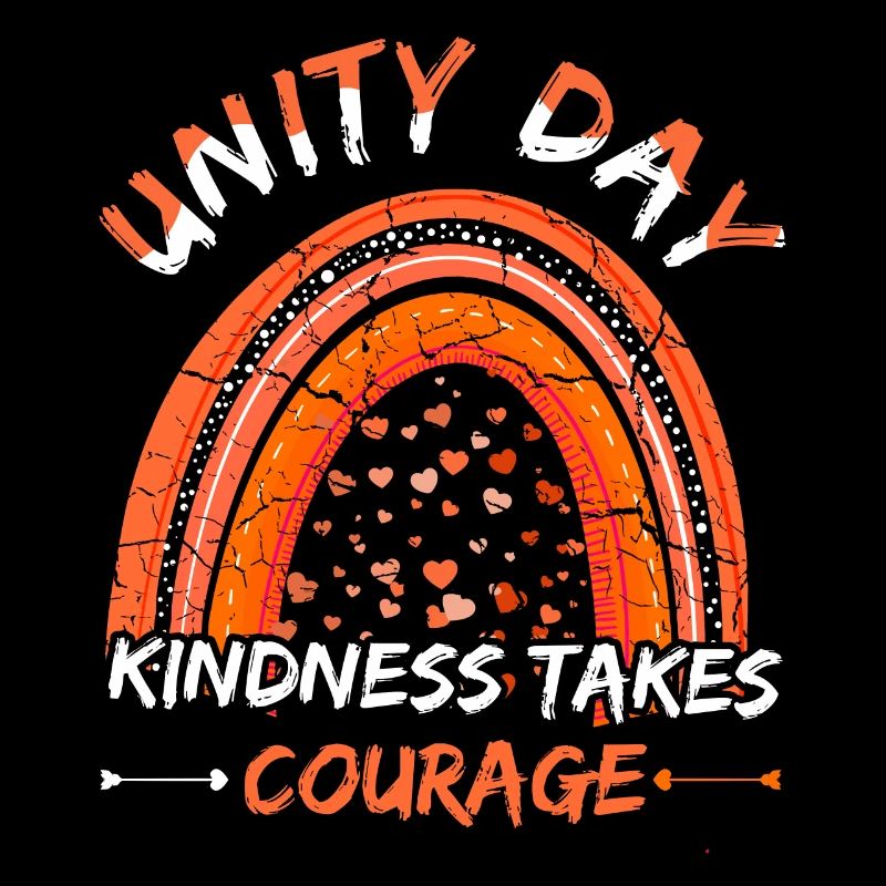 Paix Kind Courage Orange Rainbow Unity Day
