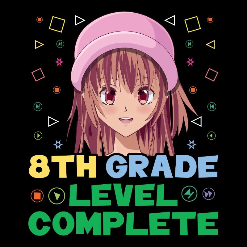 Anime Tag der Schule Glückliche letzte Klasse 8. Klasse