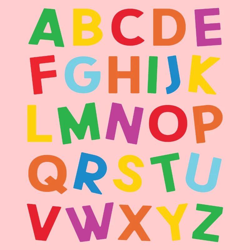 ABC Bunte Buchstaben des Alphabets zum Lesen