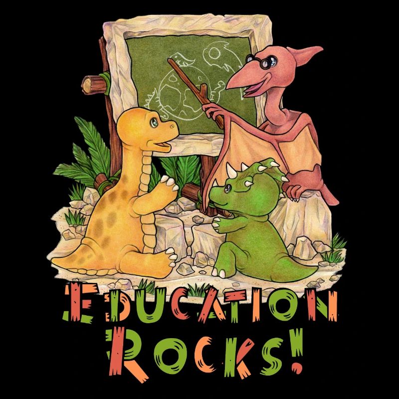 Education Rocks Niedlicher Dino Schule Einschulung