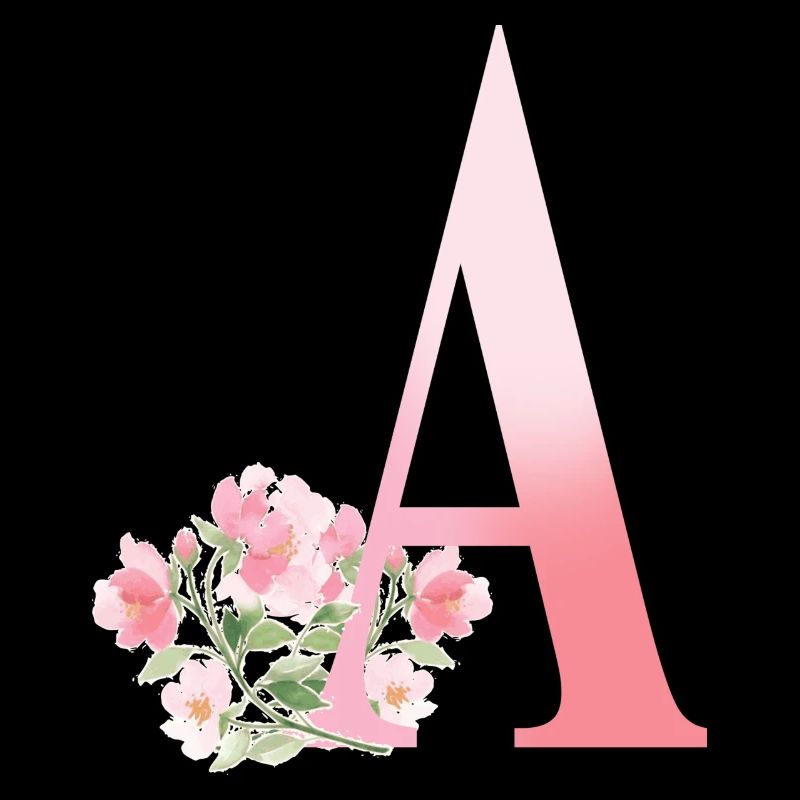 Buchstabe A mit Blumen