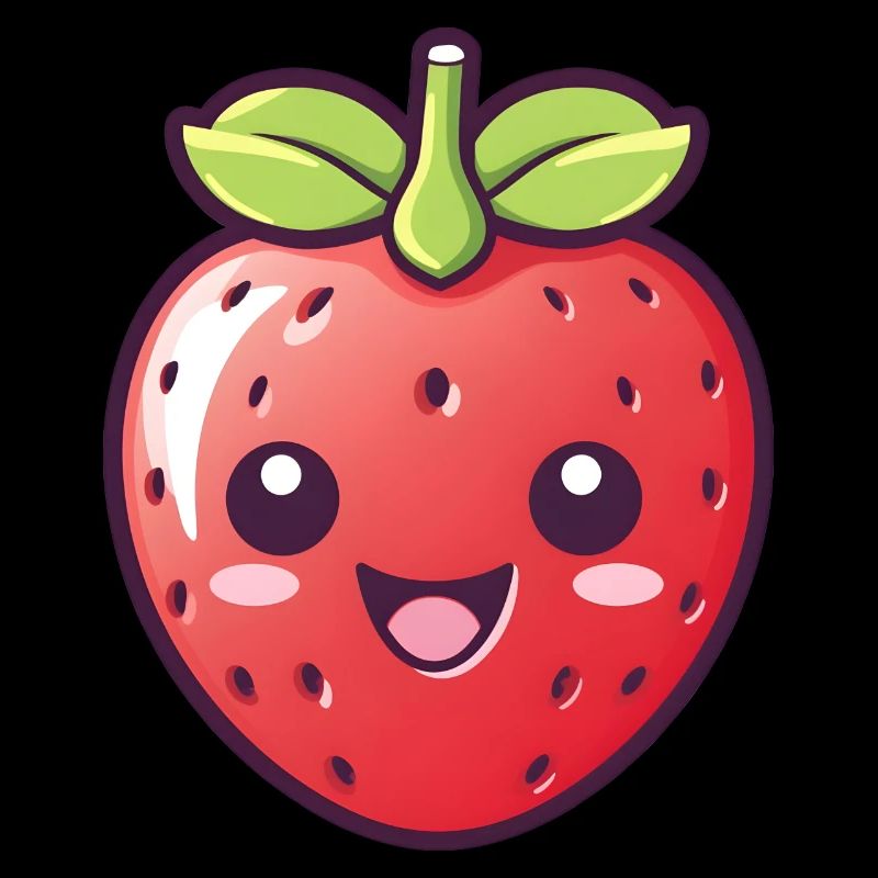 Erdbeere Kawaii Stil Version 2