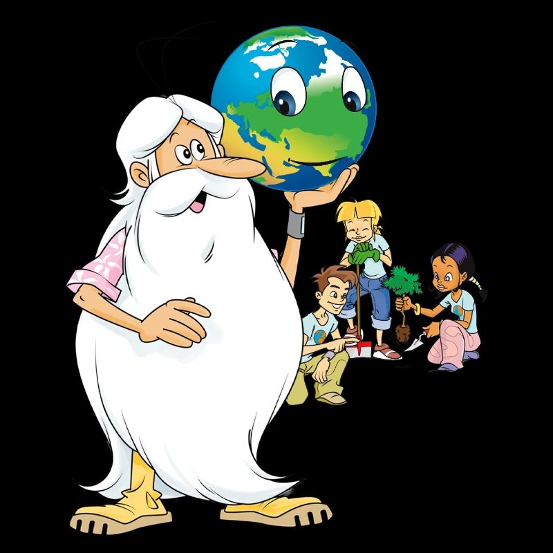 Hello Maestro avec un globe à la main