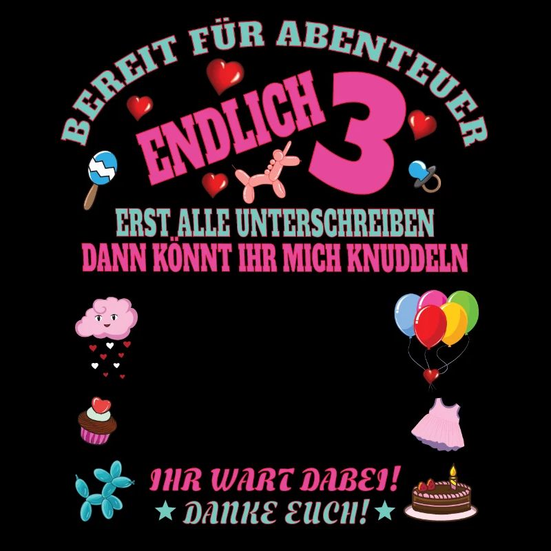 3. Geburtstag Mädchen & Junge Gästebuch